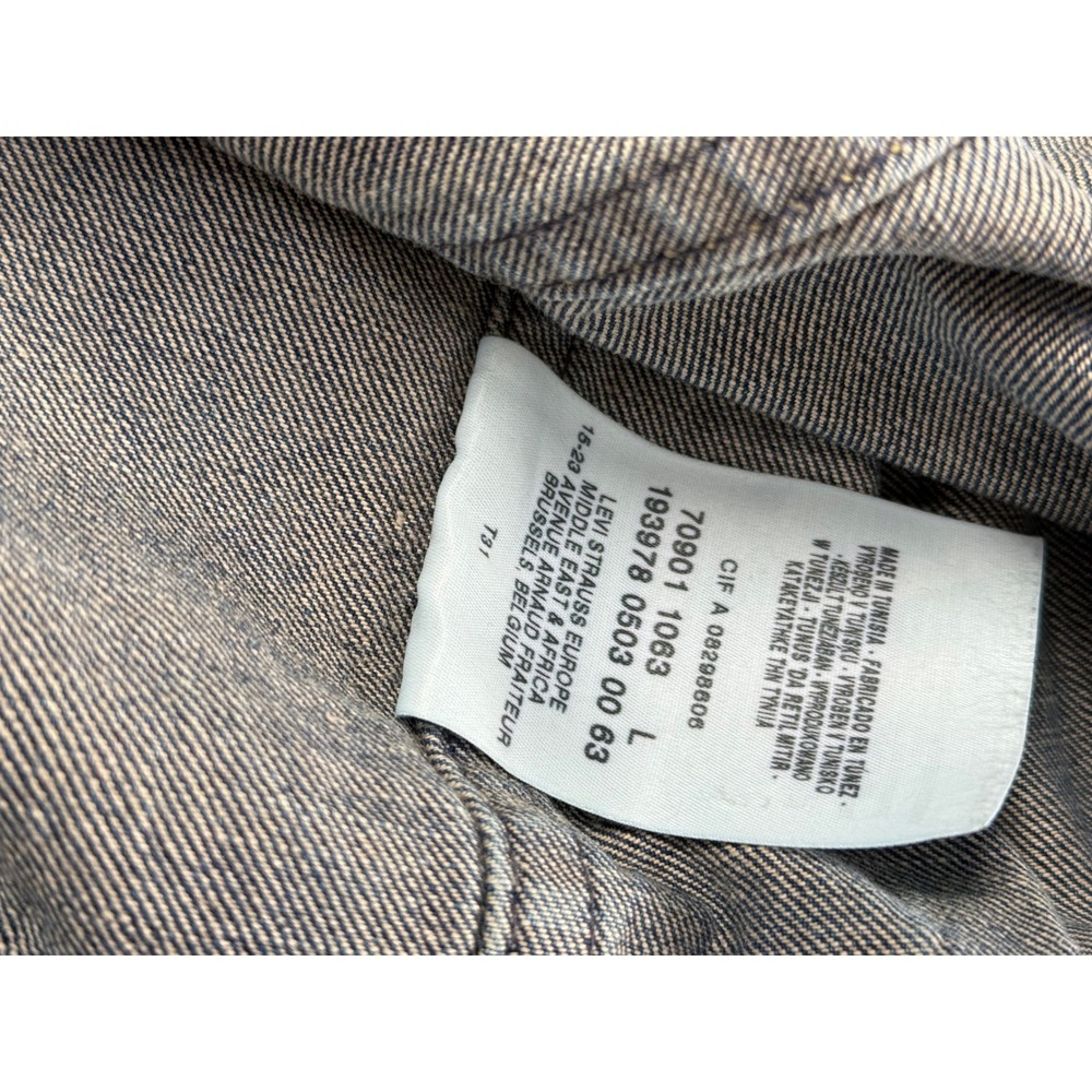 Levi's Denim Trucker Jacket unisex Large Blue Good Type 3 Jean Jacket 70901 1063 - Picture 5 of 9